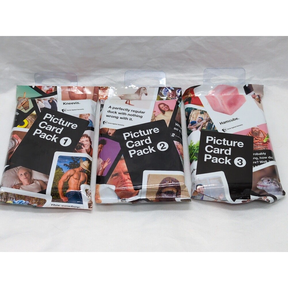 (3) Cards Against Humanity Picture Card Packs 1 2 3